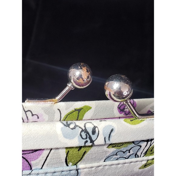 Vera Bradley Tote Bag WATERCOLOR Gray Floral Zip Shoulder RETIRED All Over Print - Picture 8 of 10